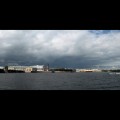 Вид на стрелку Васильевского острова с Дворцовой набережной.