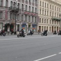 Колонна байкеров на Невском.